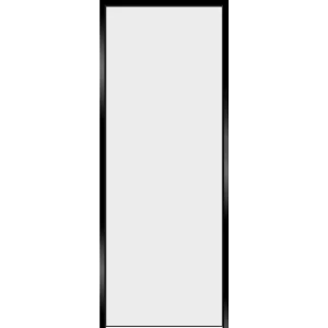 Дверь межкомнатная глухая Invisible Opt 90x200 см левая алюминий цвет белый с черной кромкой