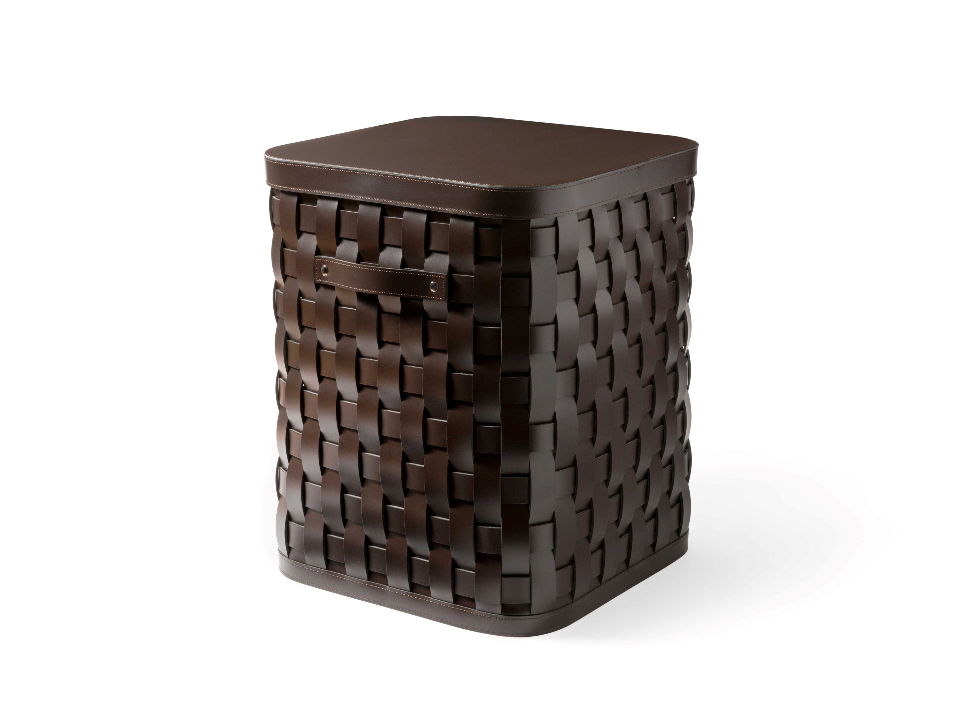 Регенерированная кожаная квадратная корзина для белья с крышкой Pinetti DEMETRA ARCH-00036247 - Вид №2