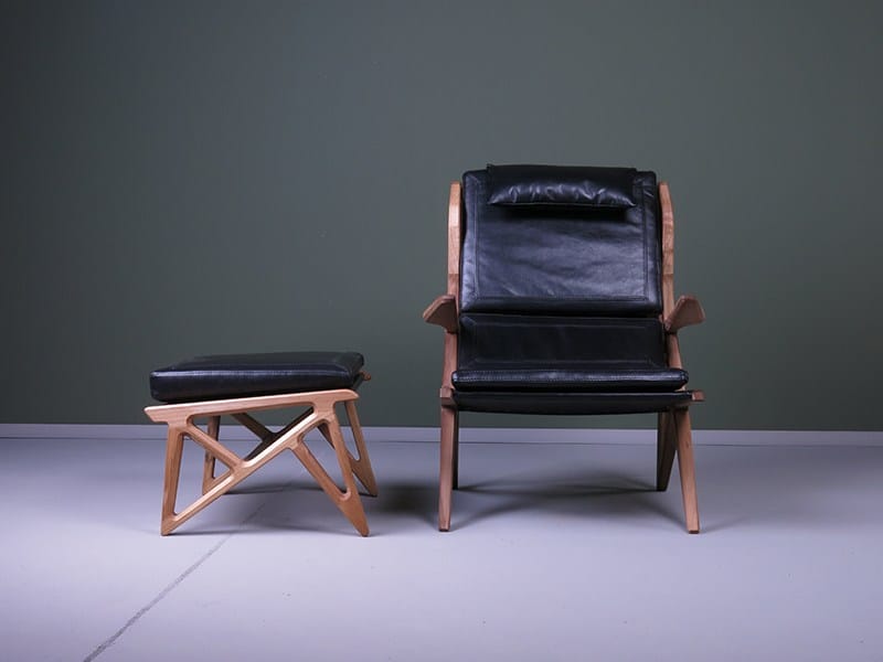 Кожаное кресло для ног с подлокотниками HOOKL und STOOL Triangle ARCH-00065986 - Вид №4