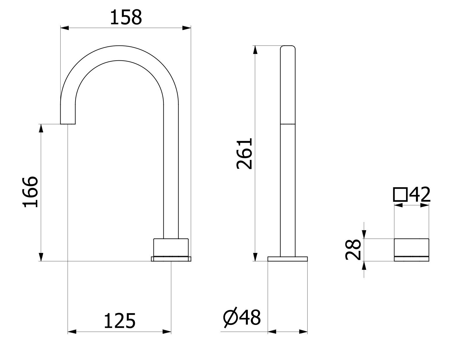 Смеситель для раковины с гидропрогрессией на столешнице IB Elio ARCH-00012346 - Вид №6