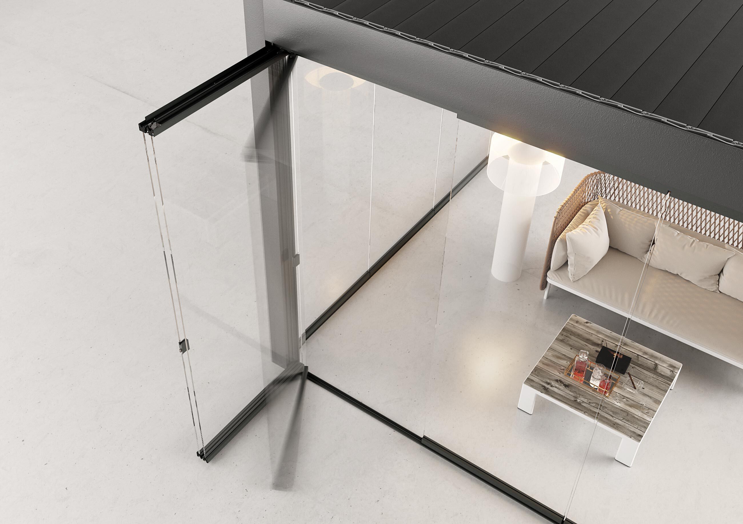 Алюминиевое складное окно SUNROOM системы Tuttovetro ARCH-00075691 - Вид №3