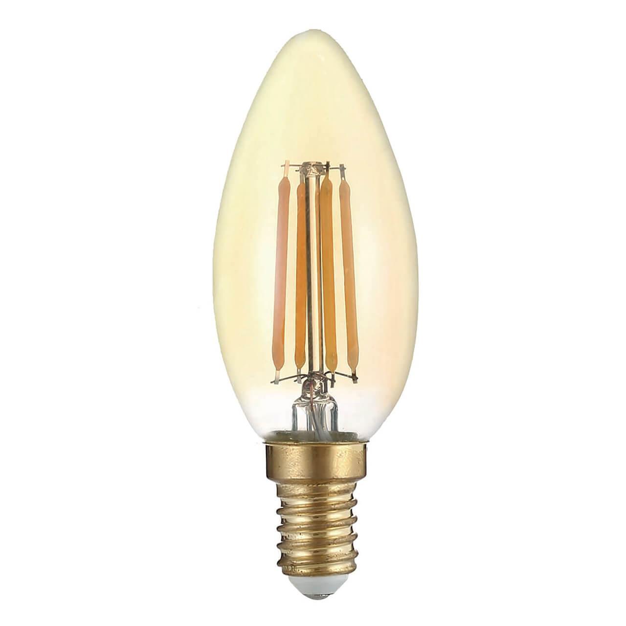 TH-B2115 Лампа светодиодная филаментная E14 9W 2400K свеча прозрачная Thomson