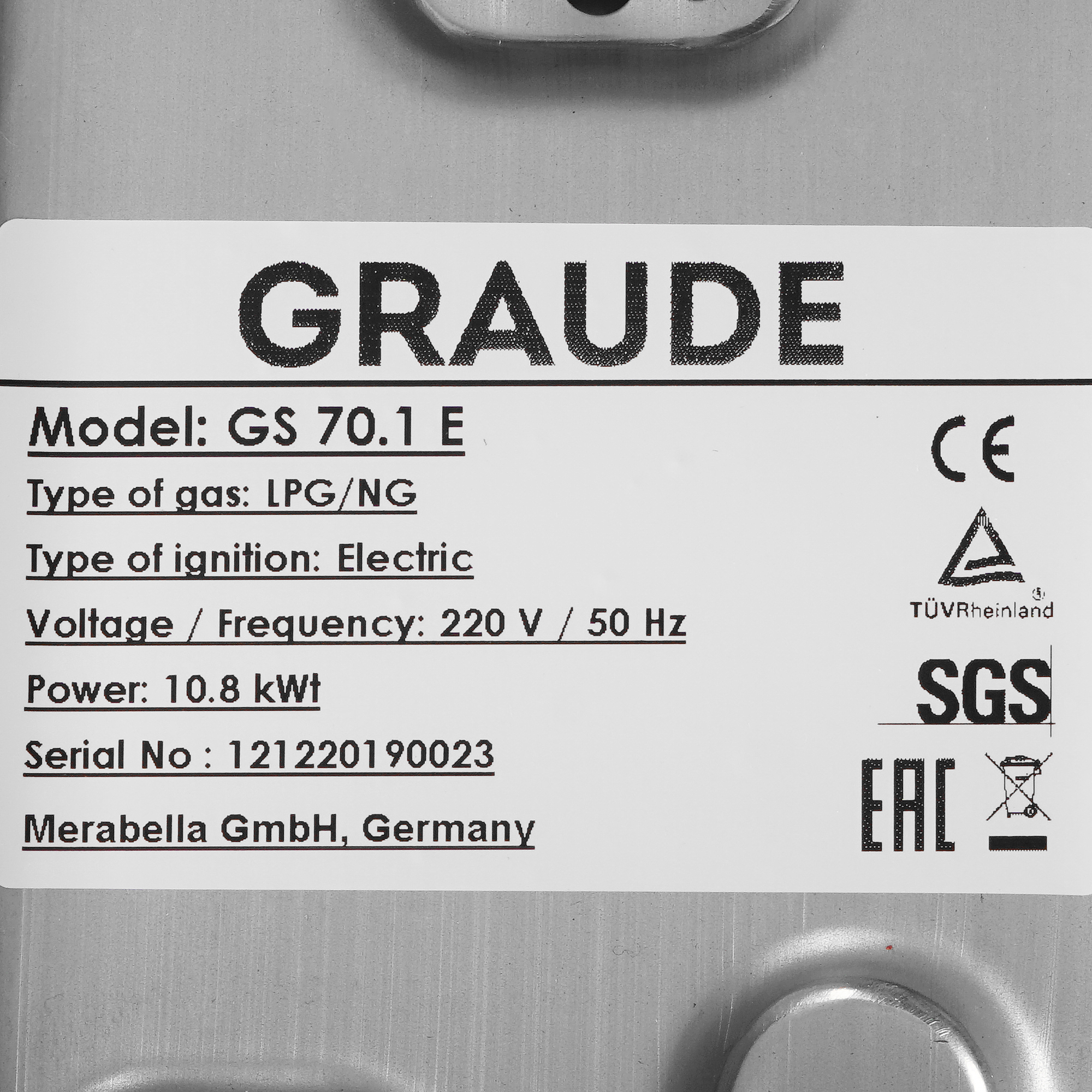 8163876 Газовая варочная поверхность Graude GS 70.1 E STDN-0125812 - Вид №4