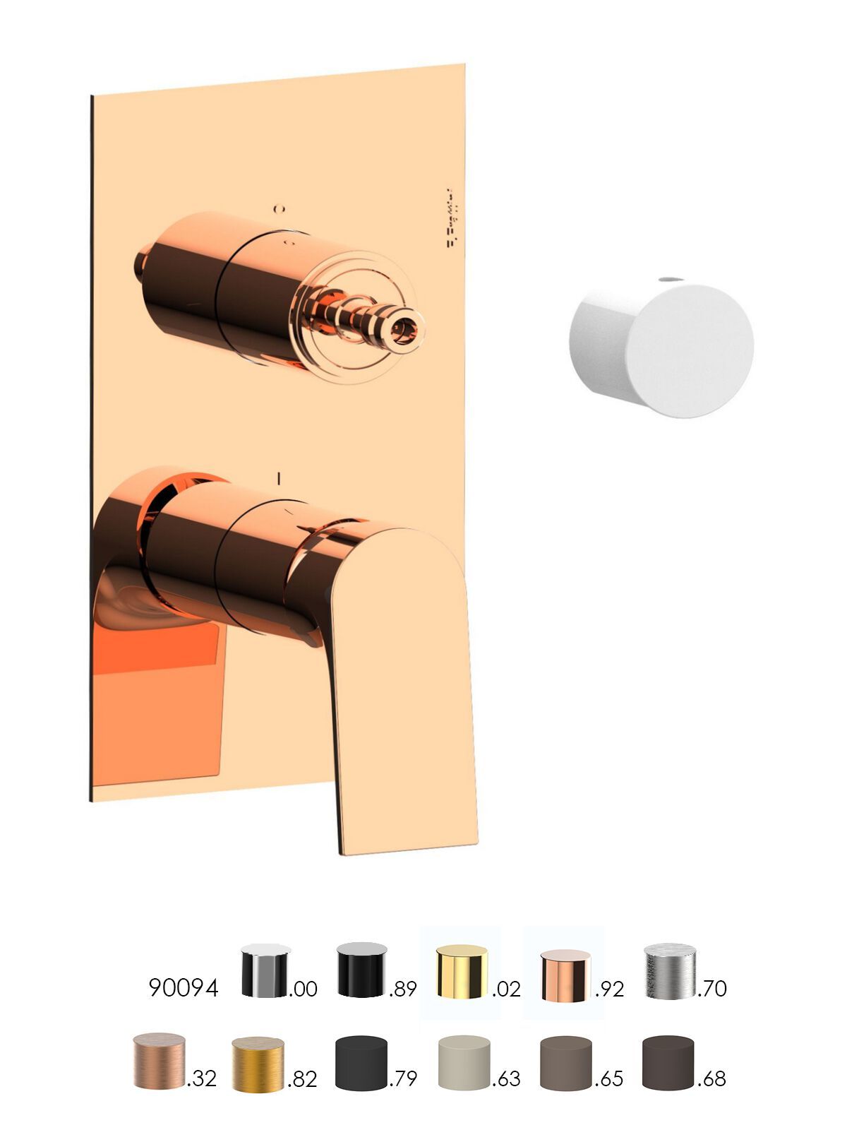 Однорычажный встраиваемый смеситель для душа с переключателем Rubinetterie Frattini Нарцисс ARCH-00057077 - Вид №13