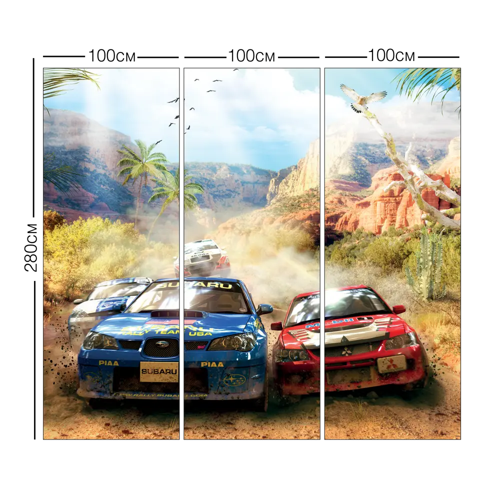 Фотообои 3D Flizart «Ралли» флизелиновые 300x280 см L11-886 FBRUSH STLM-2175984 - Вид №3