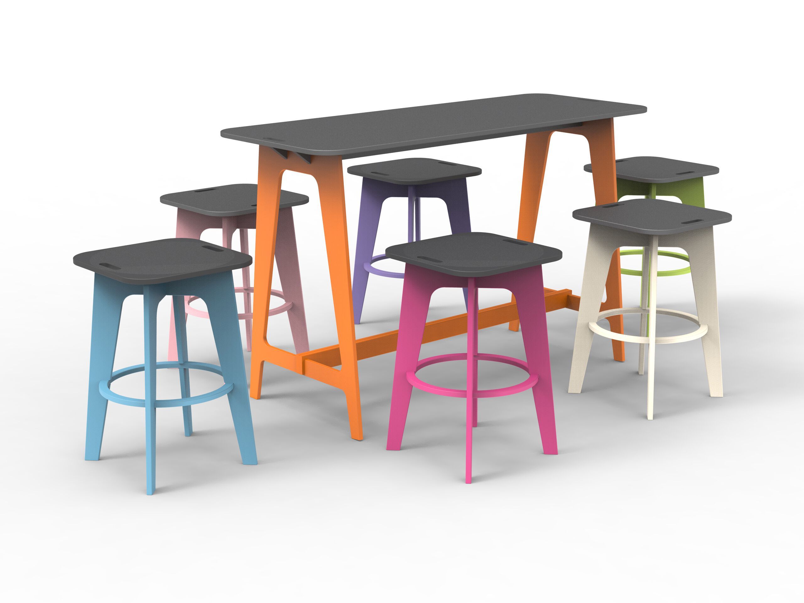 Полиэтиленовый барный стул с подставкой для ног Donye Beat ARCH-00075078 - Вид №2