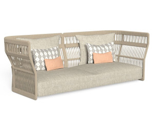 3-местный веревочный садовый диван