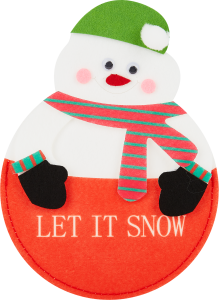 84547240 Конверт для столовых приборов Let It Snow Снеговик красный STLM-0051755 REMILING HOUSEHOLD