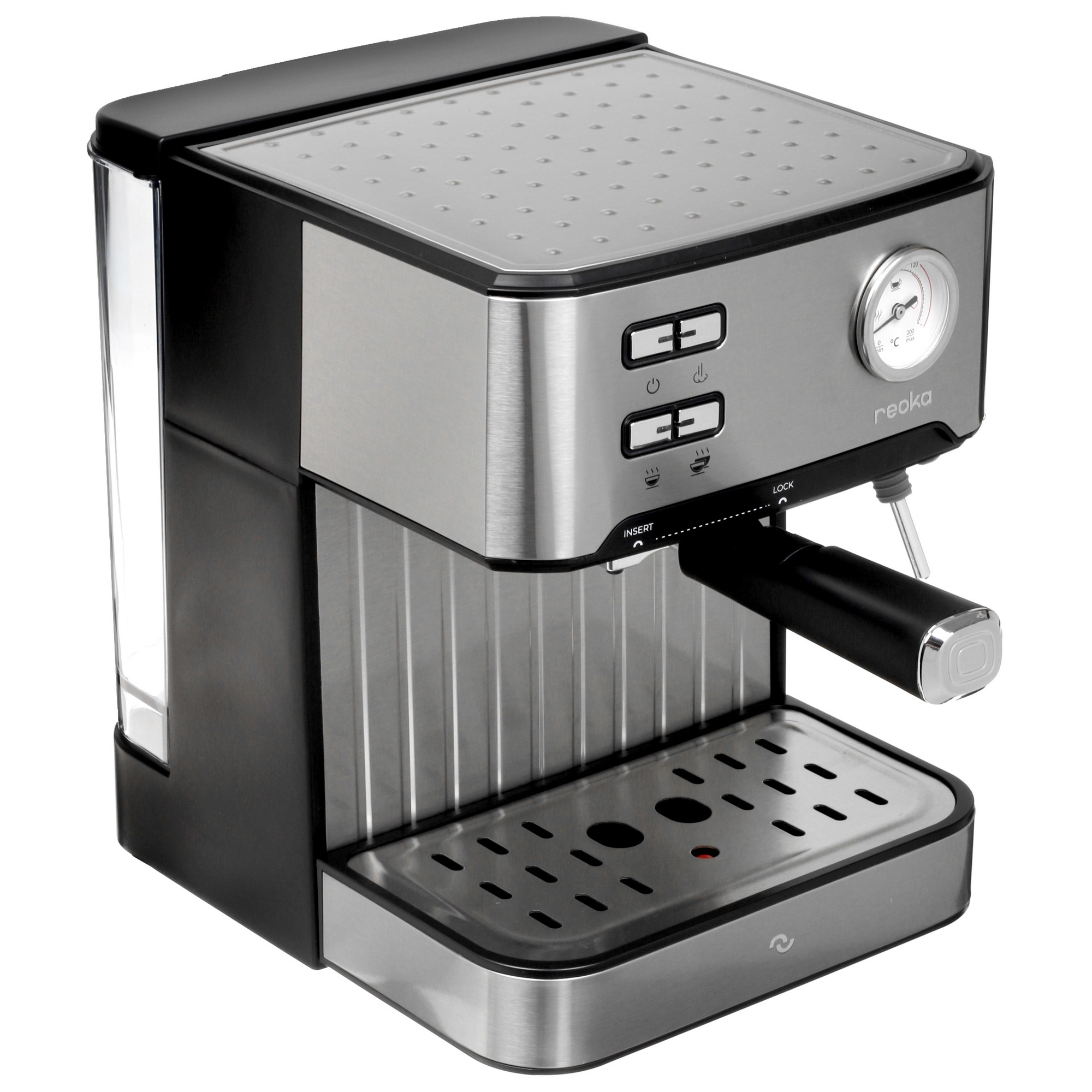 5051565 Кофеварка рожковая Reoka RKЕМ-200 серебристый STDN-0014678 - Вид №6
