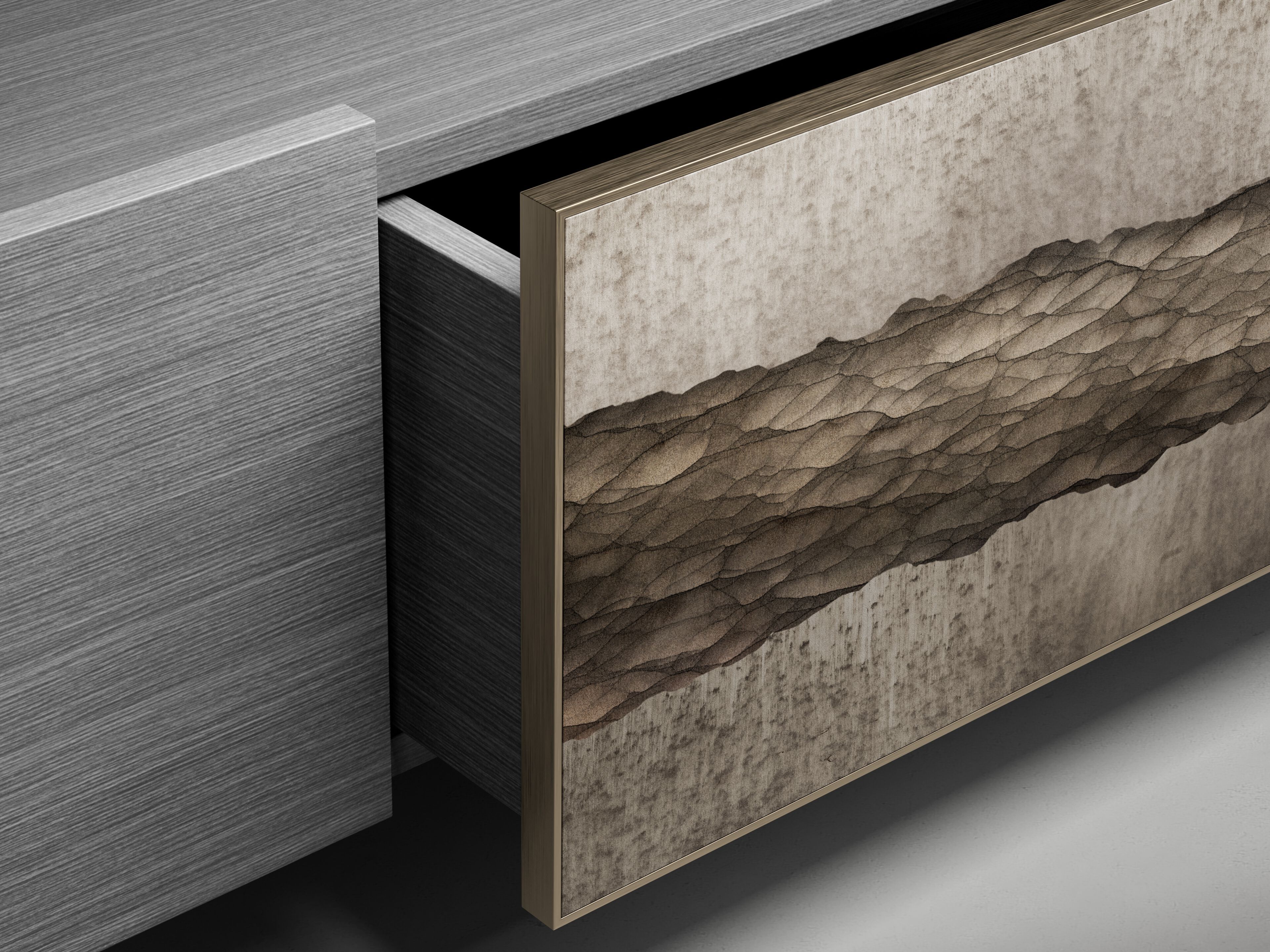 Деревянный шкаф для телевизора с ящиками ARTE VENEZIANA Langhe ARCH-00129253 - Вид №3