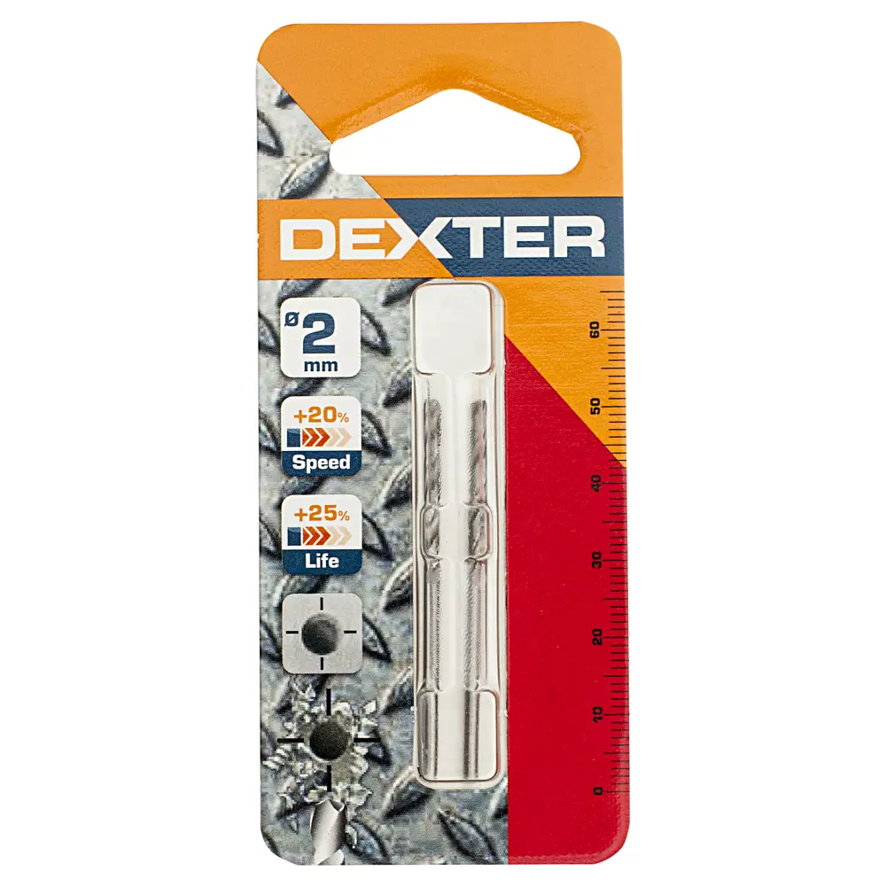 Сверло по металлу HSS-G 2х50 мм Dexter SM279 STLM-2083759 - Вид №2