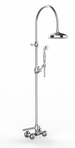 02537 / D Внешний смеситель для душа с трубкой, лейкой и дуплексным душем. Bongio Radiant