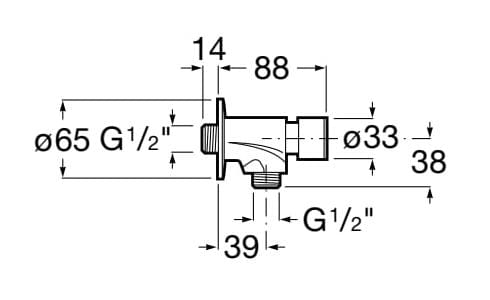 Настенный кран для писсуара Roca мини ARCH-00060721 - Вид №1