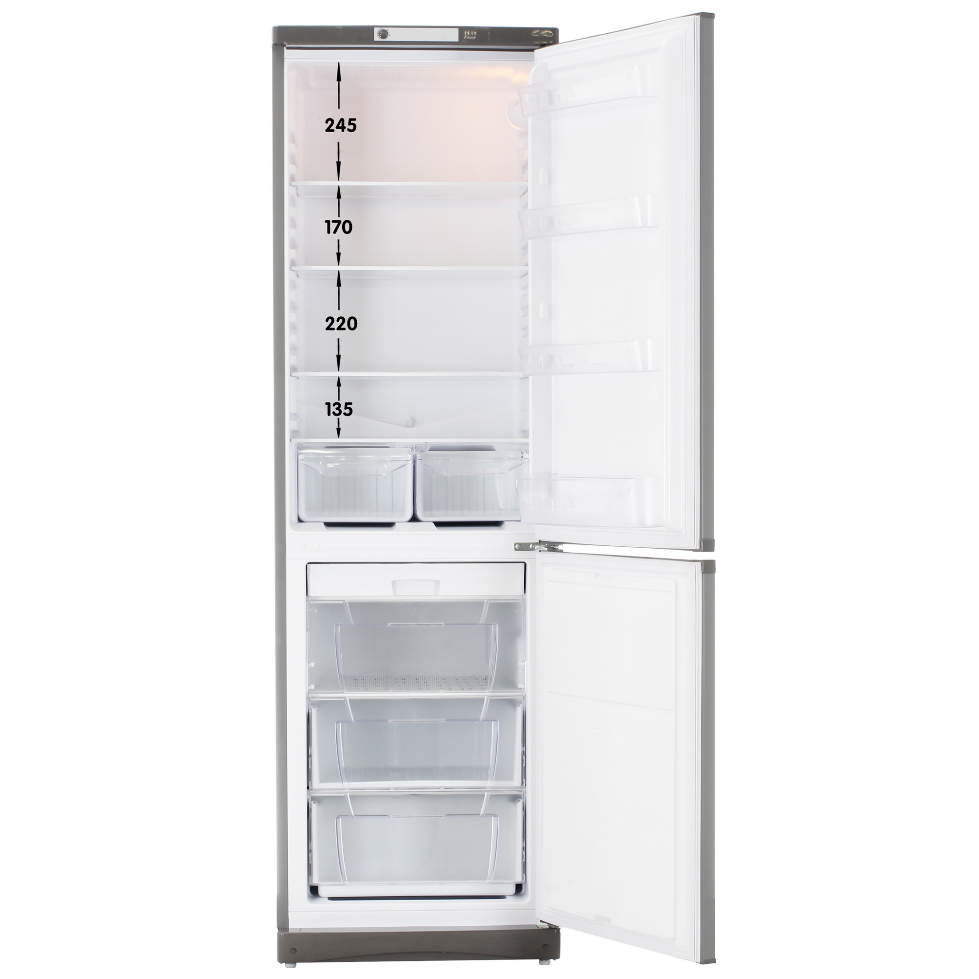 9283676 Холодильник с морозильником   Indesit ES 20 GA серебристый STDN-0073450 - Вид №1