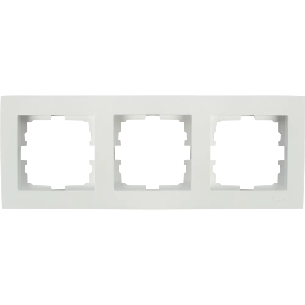 Рамка Lezard Vesna для розеток и выключателей — 3 поста, белая глянцевая 84410579 STLM-1564029
