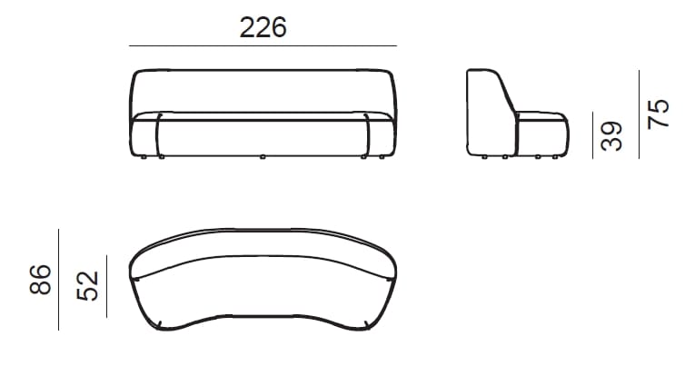 3-местный тканевый диван Lebom Ко Тао ARCH-00132307 - Вид №6