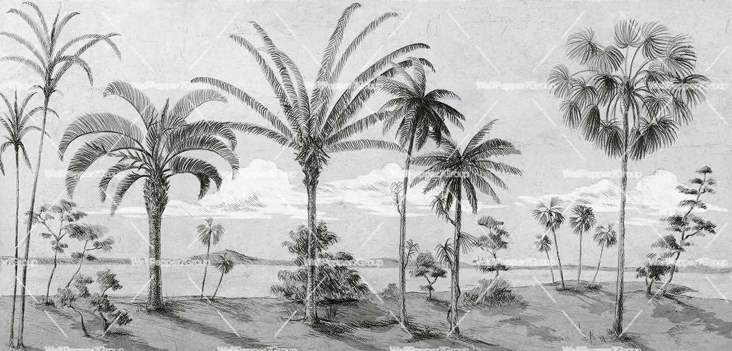 Тропические тематические обои, экологически чистые WallPepper коллекция 2022 ARCH-00151023 - Вид №1