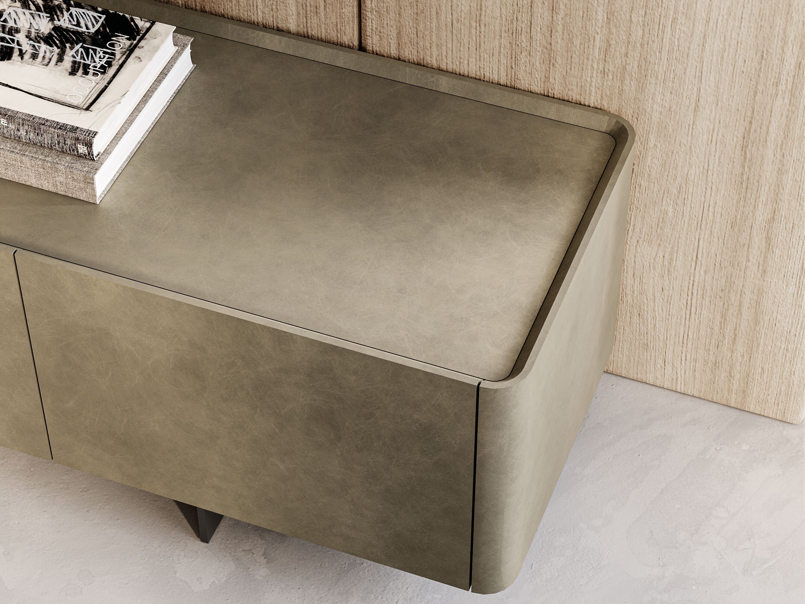 Бронзовый лакированный ТВ-шкаф с распашными дверцами EFORMA ALMA ARCH-00089597 - Вид №2