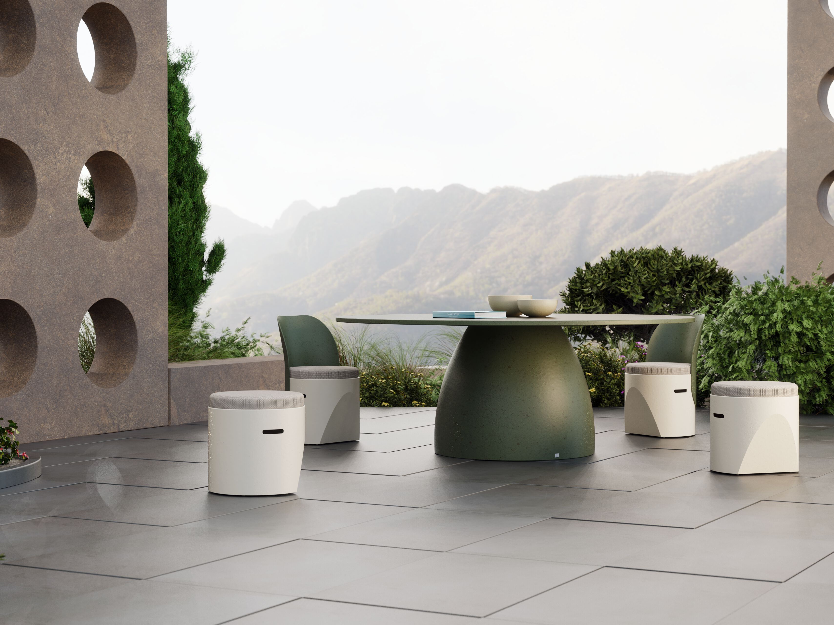 Круглый стол из стекловолокна GANSK BARREL ARCH-00124204 - Вид №4