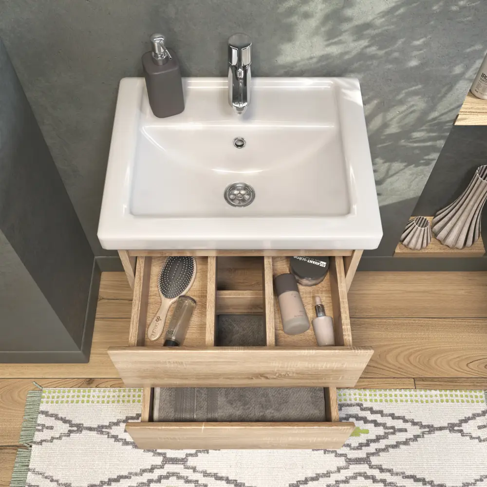 Vigo Matteo - подвесная тумба под раковину 50 см в стиле сонома 89415620 STLM-1574365 - Вид №10