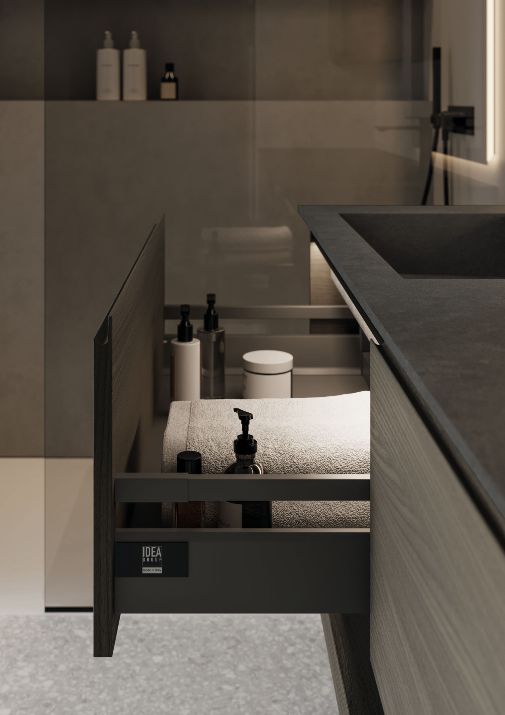 Подвесной туалетный столик с зеркалом Ideagroup Seventy Form ARCH-00070283 - Вид №1