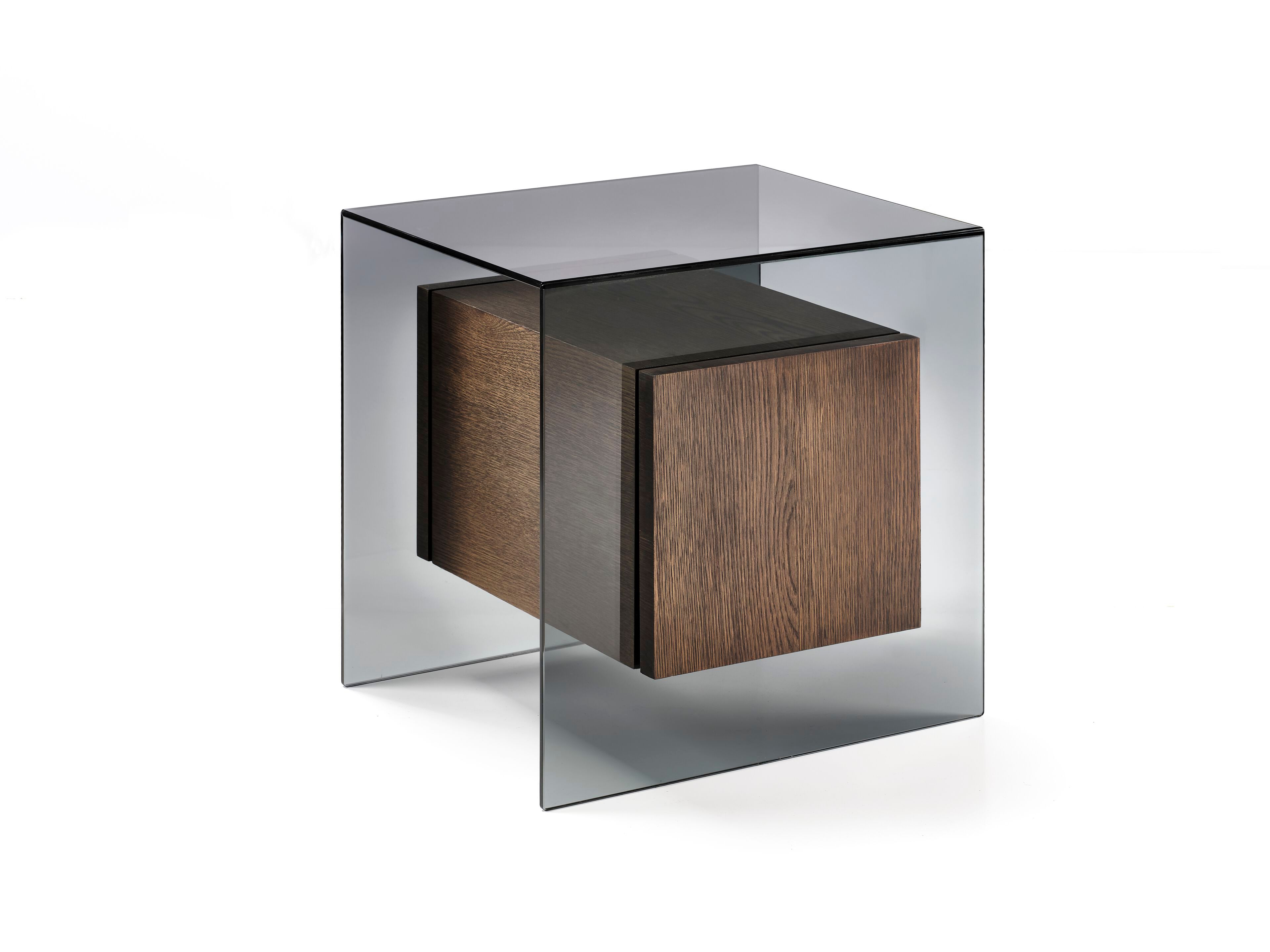 Тумбочка из дерева и стекла RIVATELIER поплавок ARCH-00141878