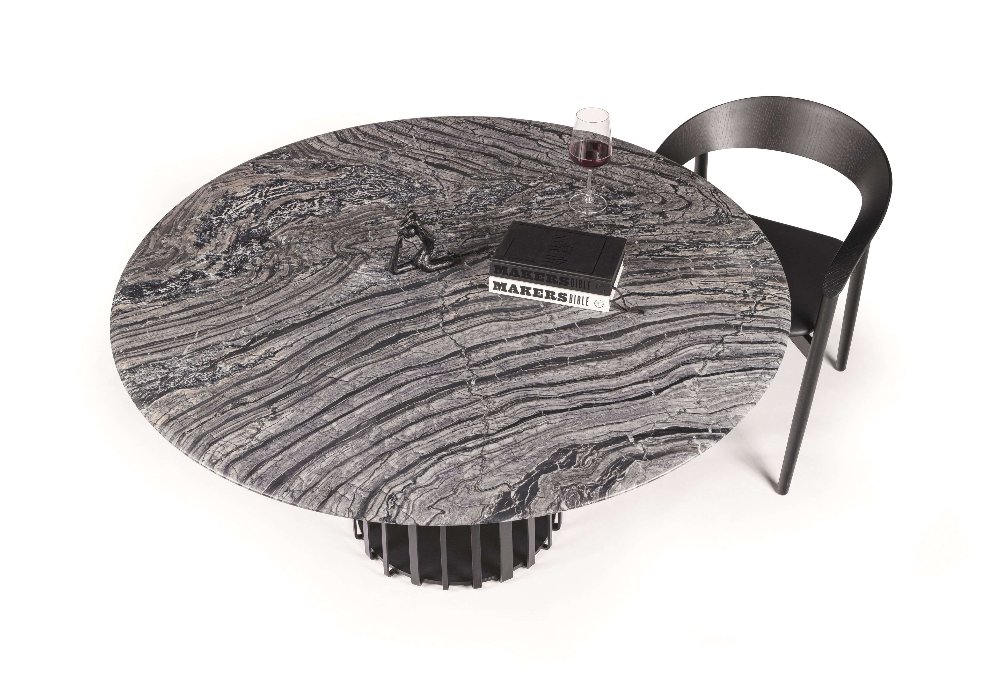 Круглый обеденный стол из массива дерева с Lazy Susan JANUA BC 07 BASKET ARCH-00077084 - Вид №15