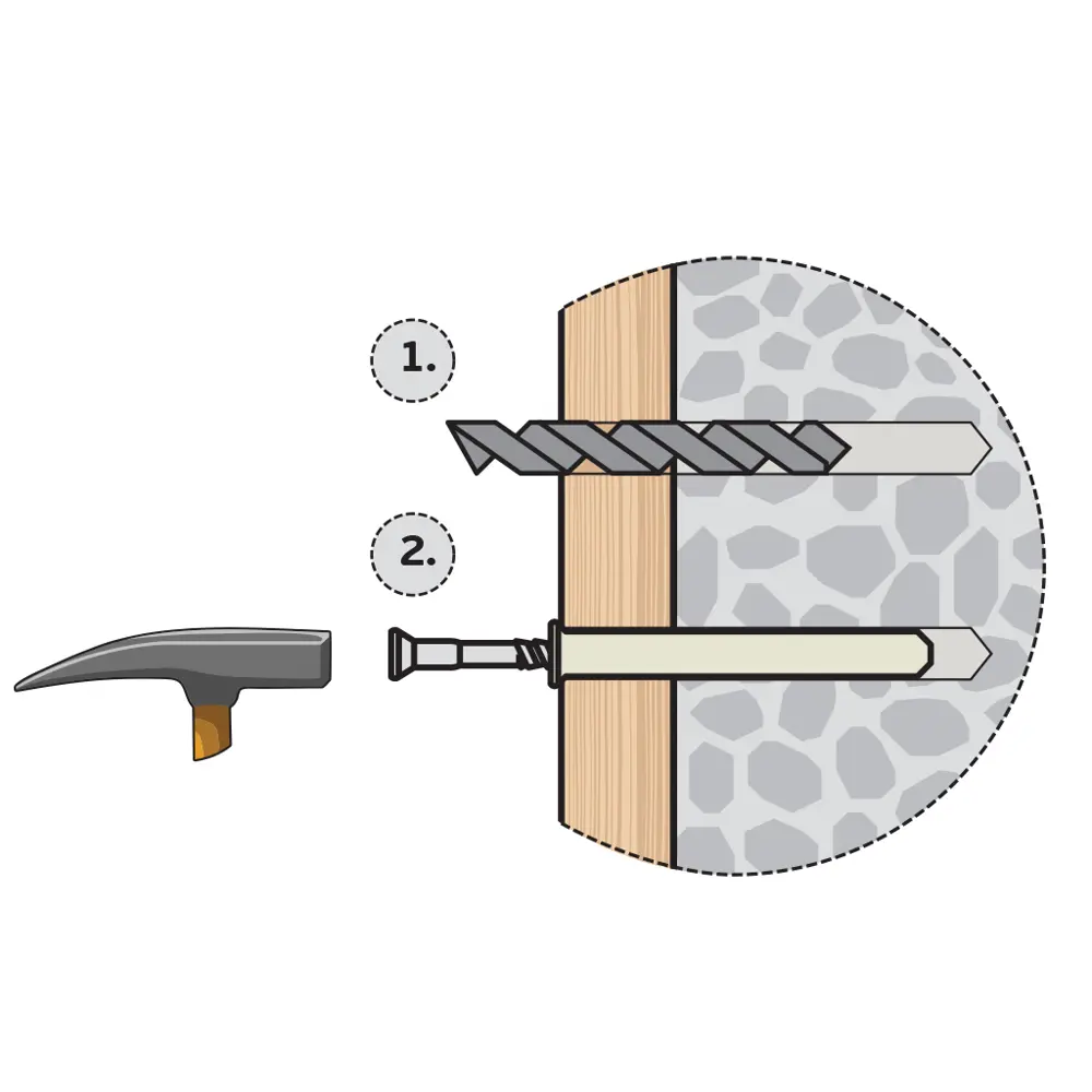 ЕВРОПАРТНЕР Дюбель-гвоздь с цилиндрической манжетой 8×140 мм для бетона и кирпича 89383274 STLM-1334134 - Вид №4