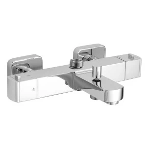Graffio Внешний квадратный термостат для ванны с переключателем и штуцером для душевой стойки. TEQ005