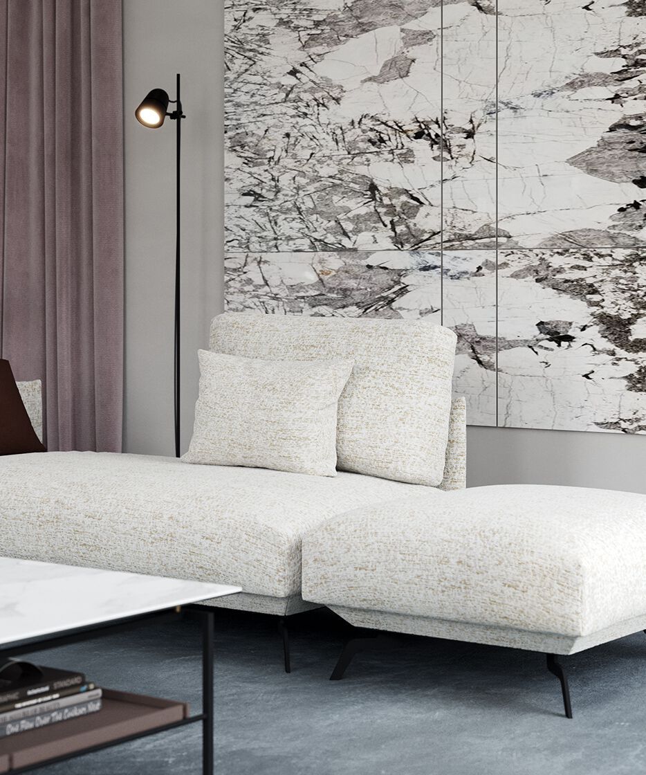 Тканевый диван с полуостровом DRESSY Balma ARCH-00134858 - Вид №4