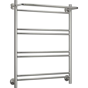 Полотенцесушитель водяной с полкой Сунержа ВПС-51П 80x60 мм нержавеющая сталь 3/4" цвет хром с полимерным покрытием