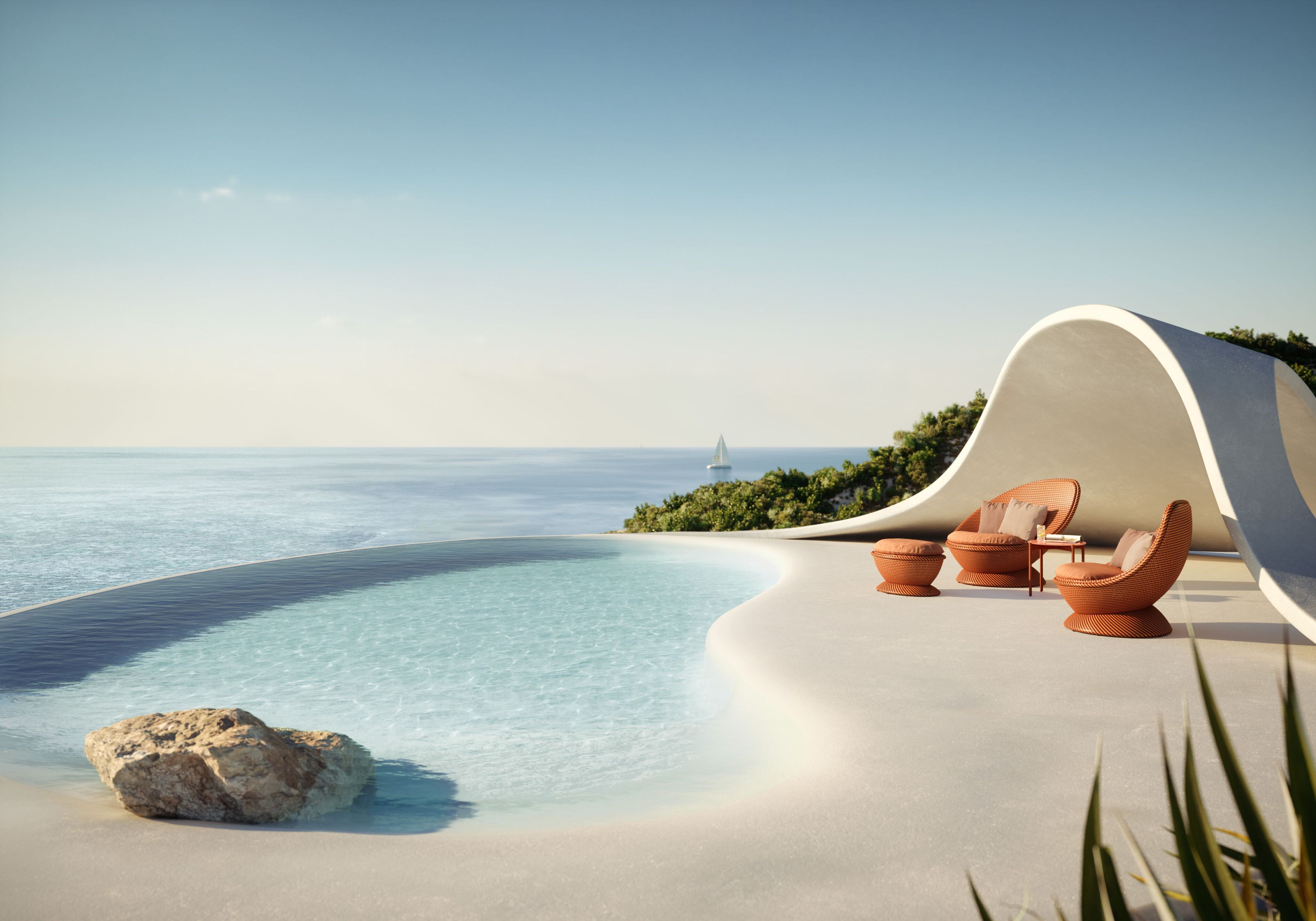 Садовое кресло из синтетического волокна DEDON PAPYON ARCH-00089513 - Вид №1