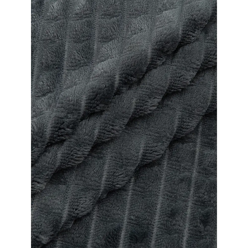 Плед Кубики 200x220 см фланель цвет темно-серый TEXREPUBLIC STLM-2127781 - Вид №2