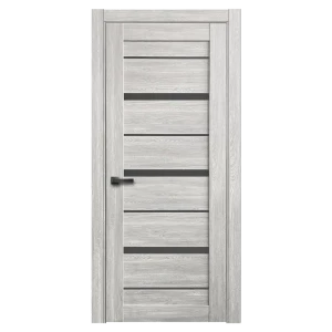 Комплект двери Тренто остекленная 60x200 см ПВХ цвет дуб европейский серый с добором 100 мм