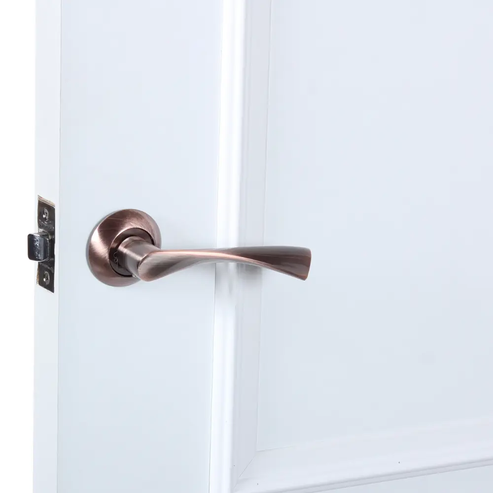 Ручки дверные на розетке EDS-01-10, цвет античная медь EDSON STLM-2143790 - Вид №5