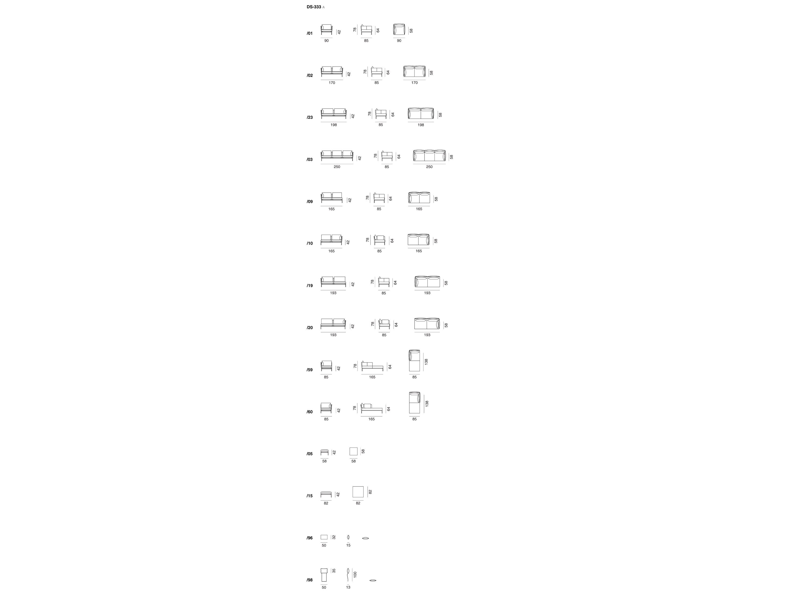 3-местный кожаный диван de Sede DS-333 ARCH-00083505 - Вид №2