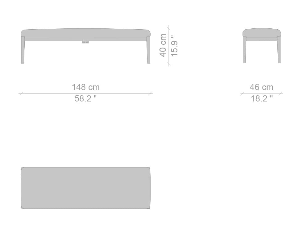 Съемная кожаная скамья CASSINA тонкий хлопок ARCH-00113951 - Вид №5