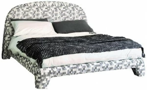 Gervasoni Двуспальная кровать из ткани с мягким изголовьем Beds