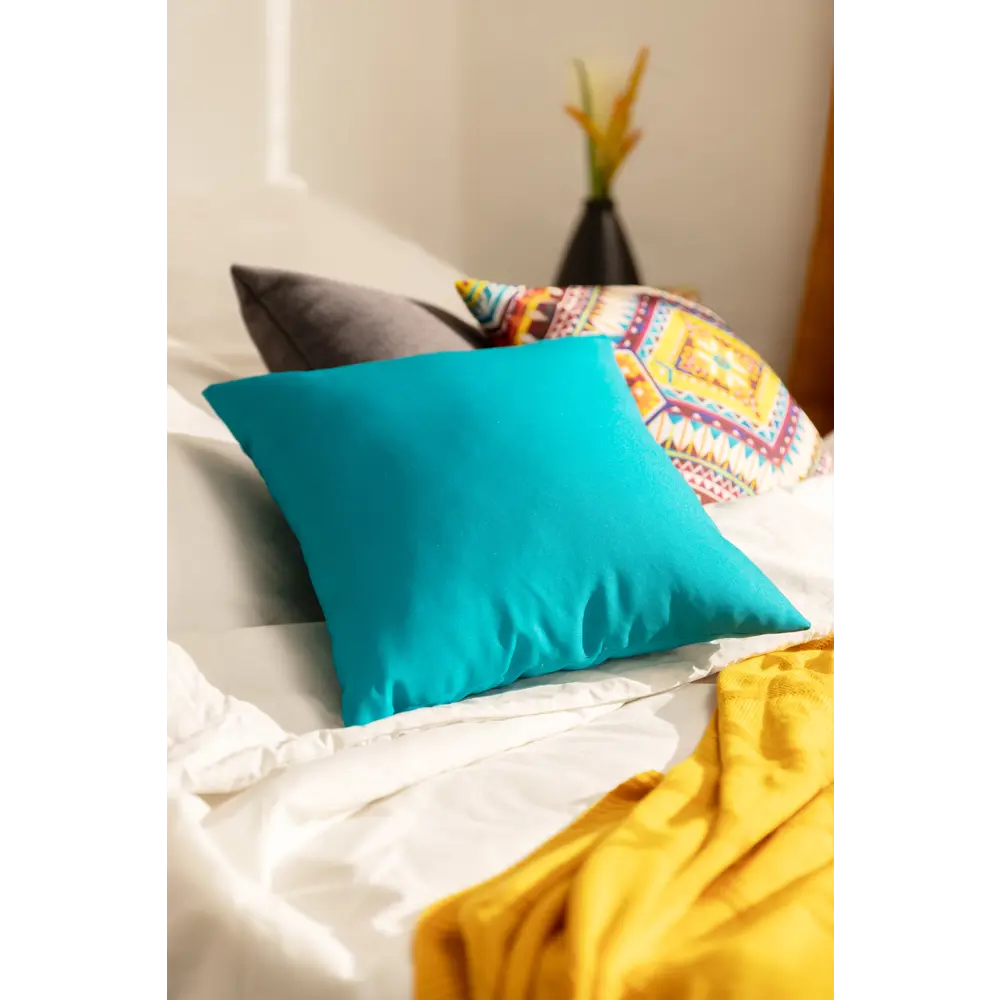 Подушка Яркость 40x40 см цвет бирюзовый 89077551 STLM-2111120 SEASONS  - Вид №1