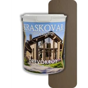 Антисептик защитно-декоративный кроющий Kraskovar Drevokroy цвет RAL 8025 коричневый 2 л