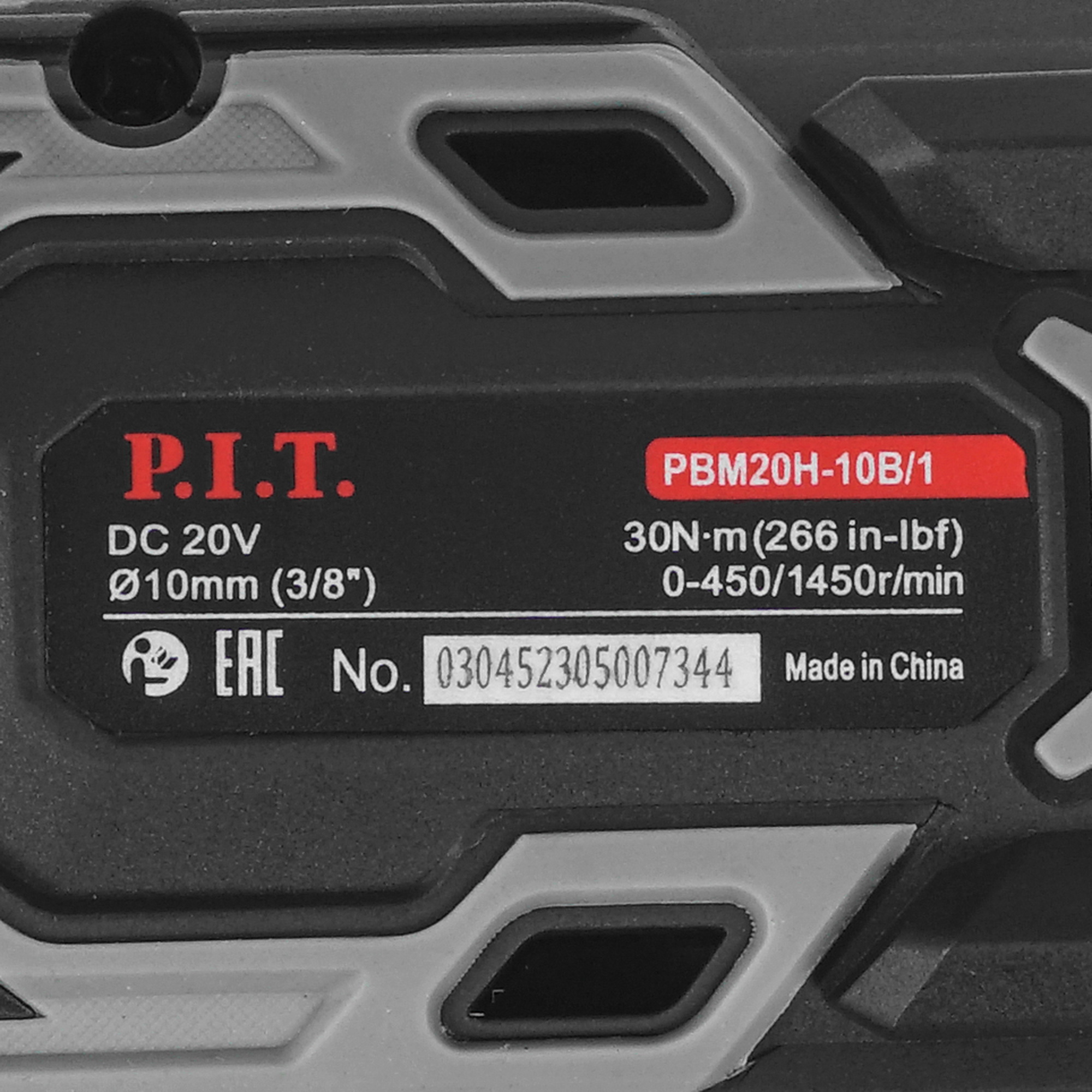 Дрель-шуруповерт PIT PBM20H-10B/1 OnePower 20V 9086499 STDN-0093824 - Вид №3