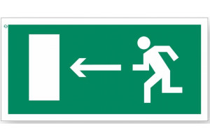 17265198 Знак "Направление к эвакуационному выходу налево" Е04, 150x300 мм, 00-00023653 Стандарт Знак
