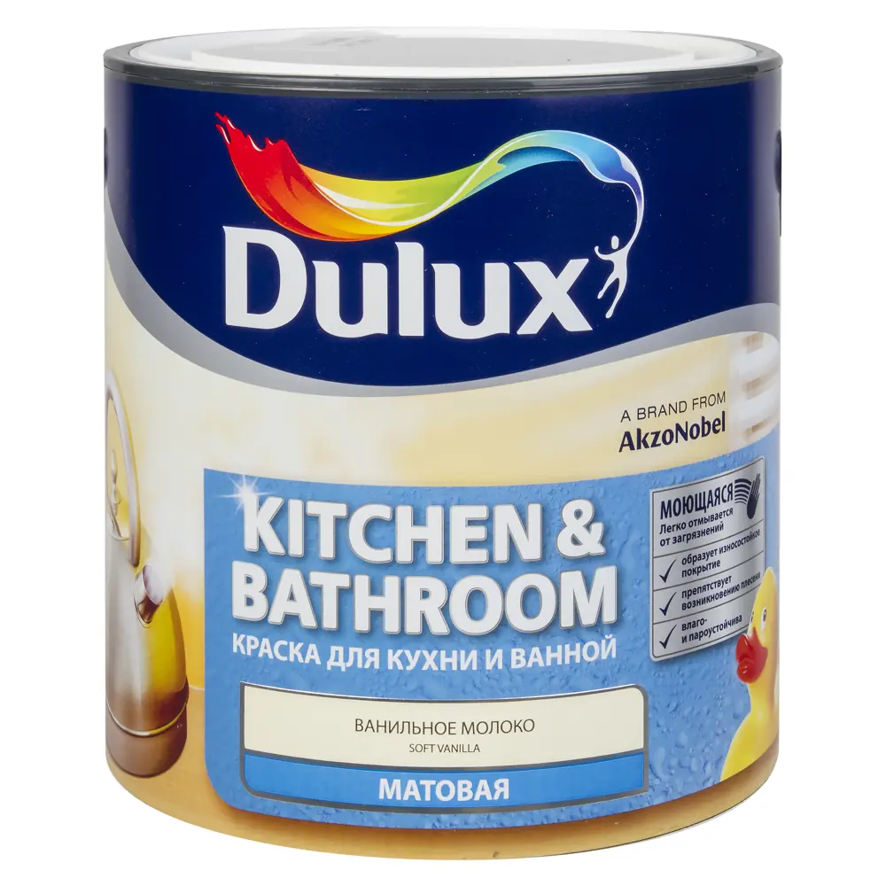 Краска матовая для кухни и ванной комнаты Dulux Svanila 2.5 л STLM-2029046
