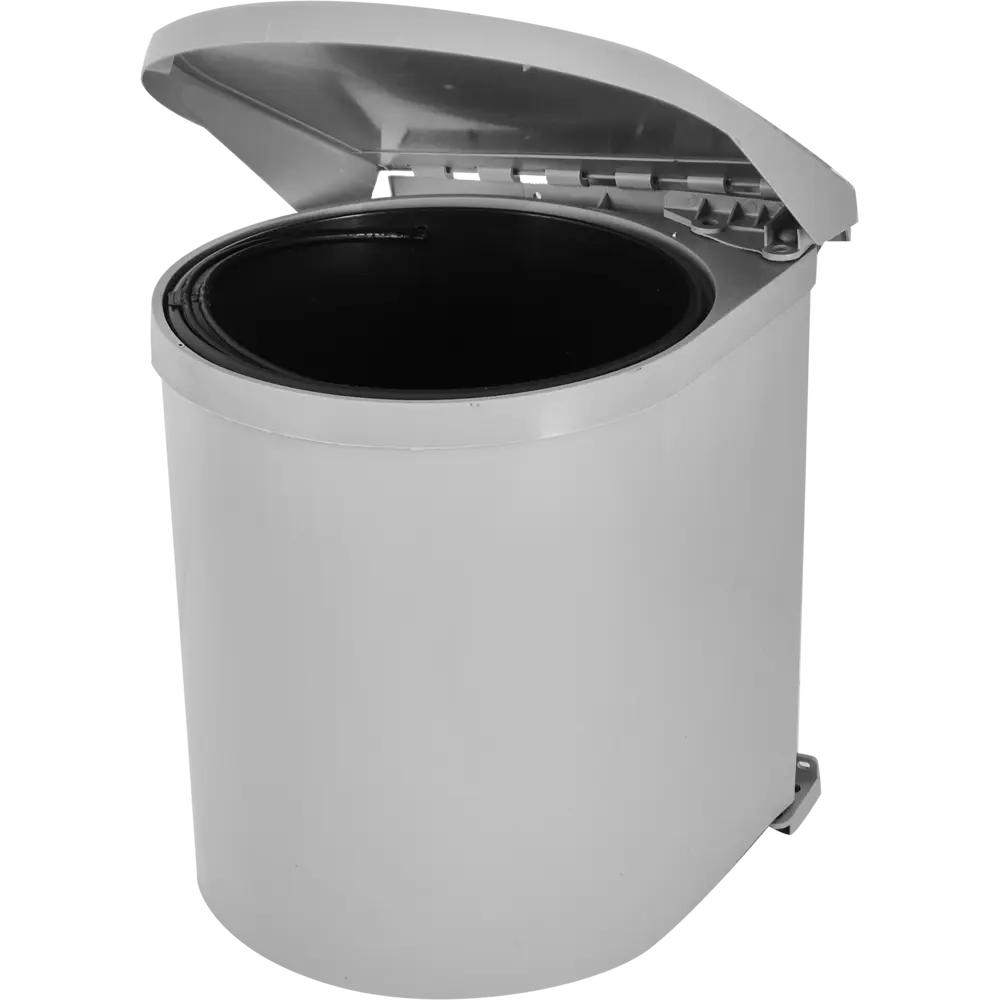 Контейнер мусорный 10 л пластик цвет серый Jet STLM-2140133 - Вид №1