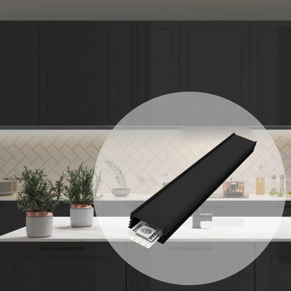 APEYRON Алюминиевый профиль для светодиодной ленты с матовым рассеивателем 82458031