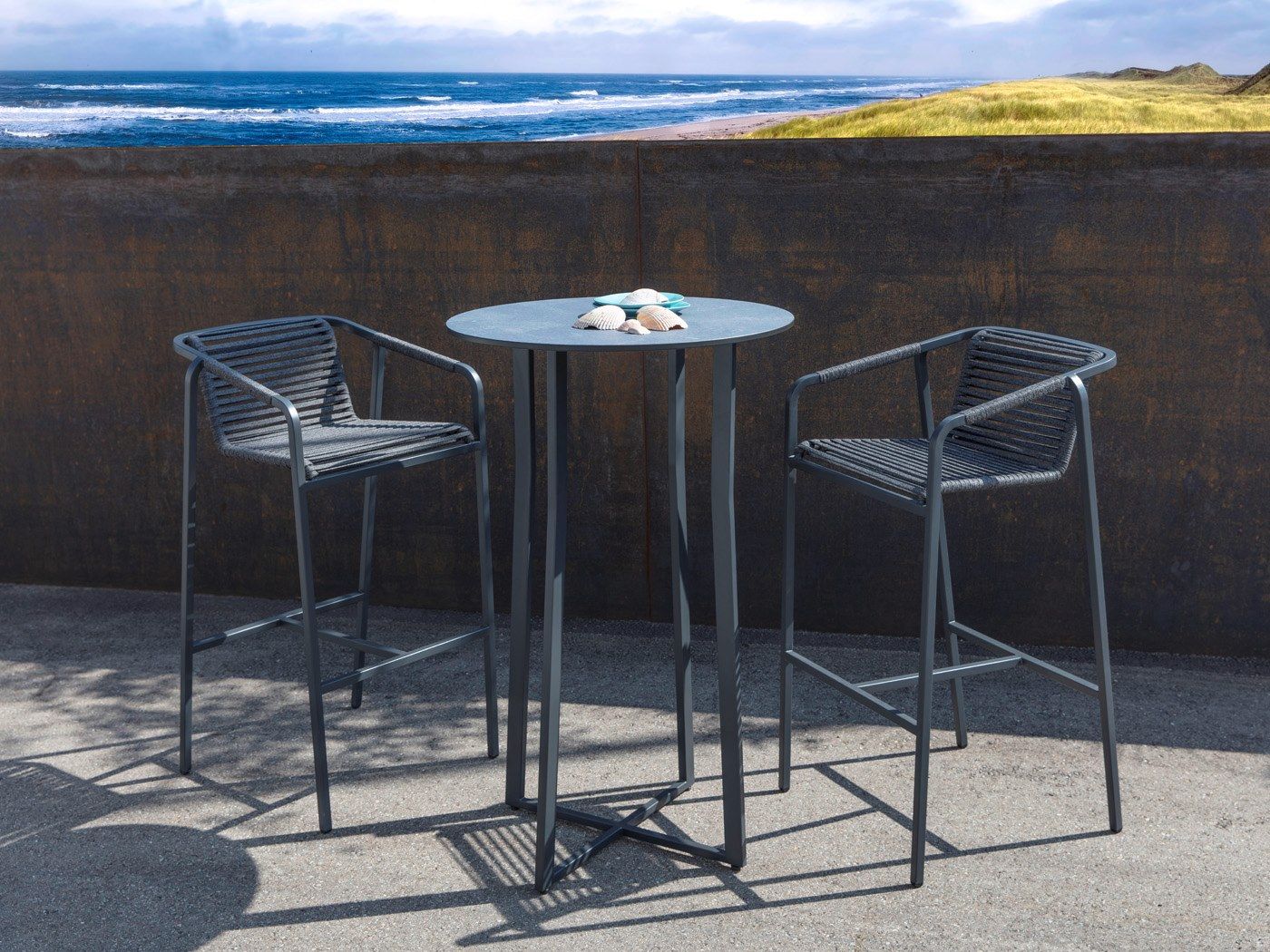 Садовый стул из ткани и нержавеющей стали FISCHER MÖBEL Люкс ARCH-00087272 - Вид №1