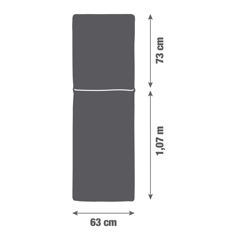Подушка для шезлонга Naterial Tech 180x63x6 см серый антрацит STLM-2152875 - Вид №4