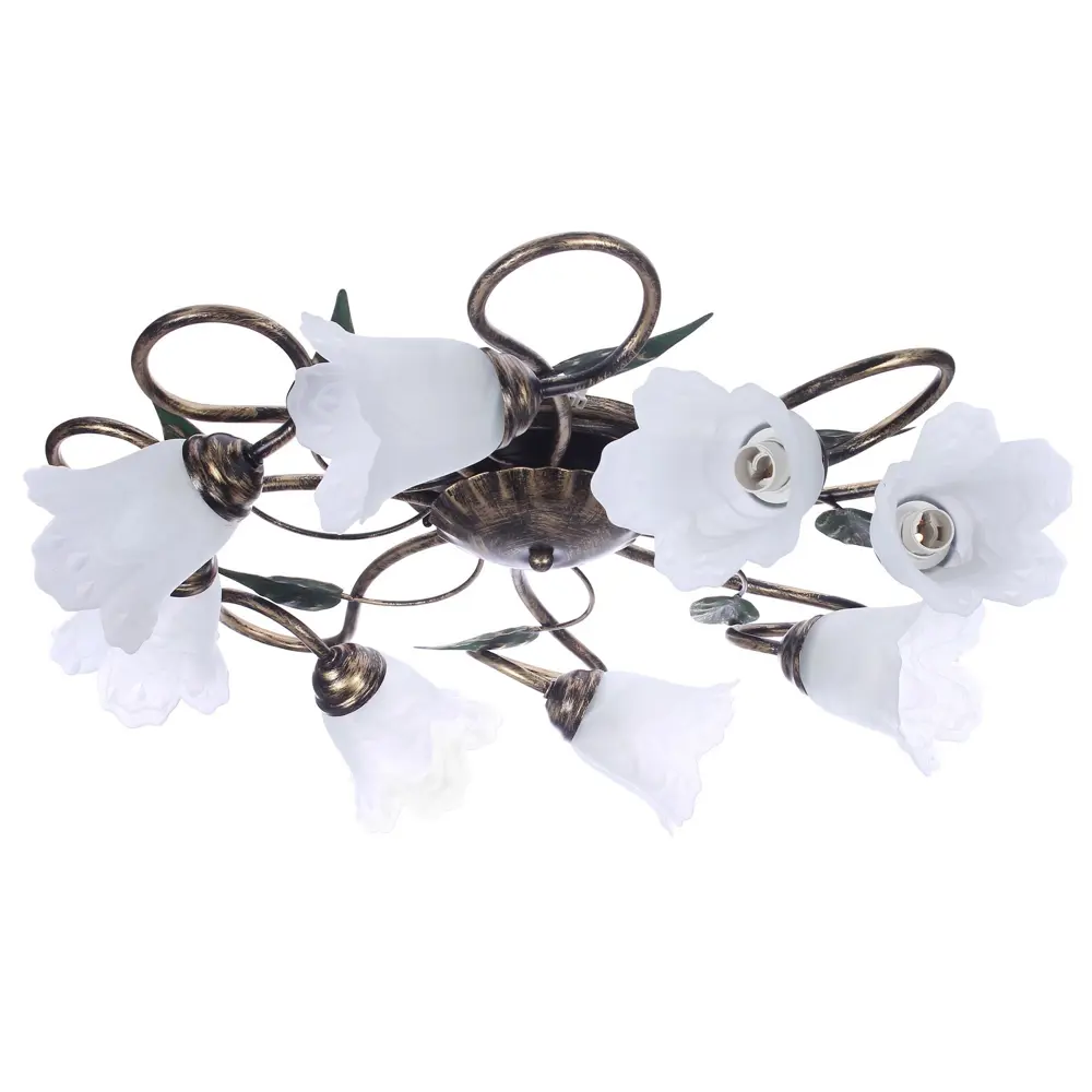 Люстра «Флорин», 8хЕ14х60 Вт, цвет чёрный, золотой ЗАВОД ЭЛЕТЕХ STLM-2177102