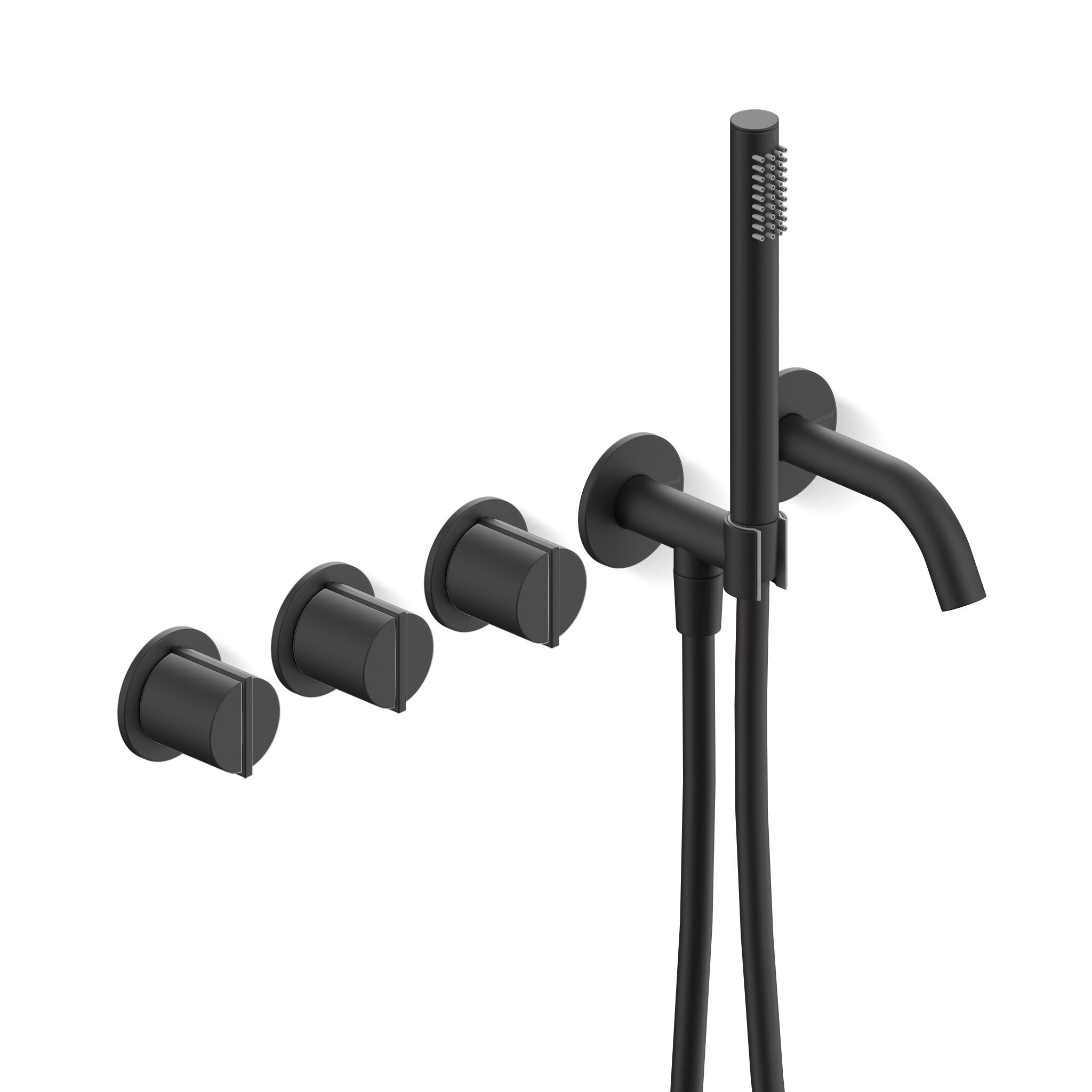 Настенный набор для ванны с 5 отверстиями и ручным душем Varied Forms Macaron ARCH-00113185 - Вид №6