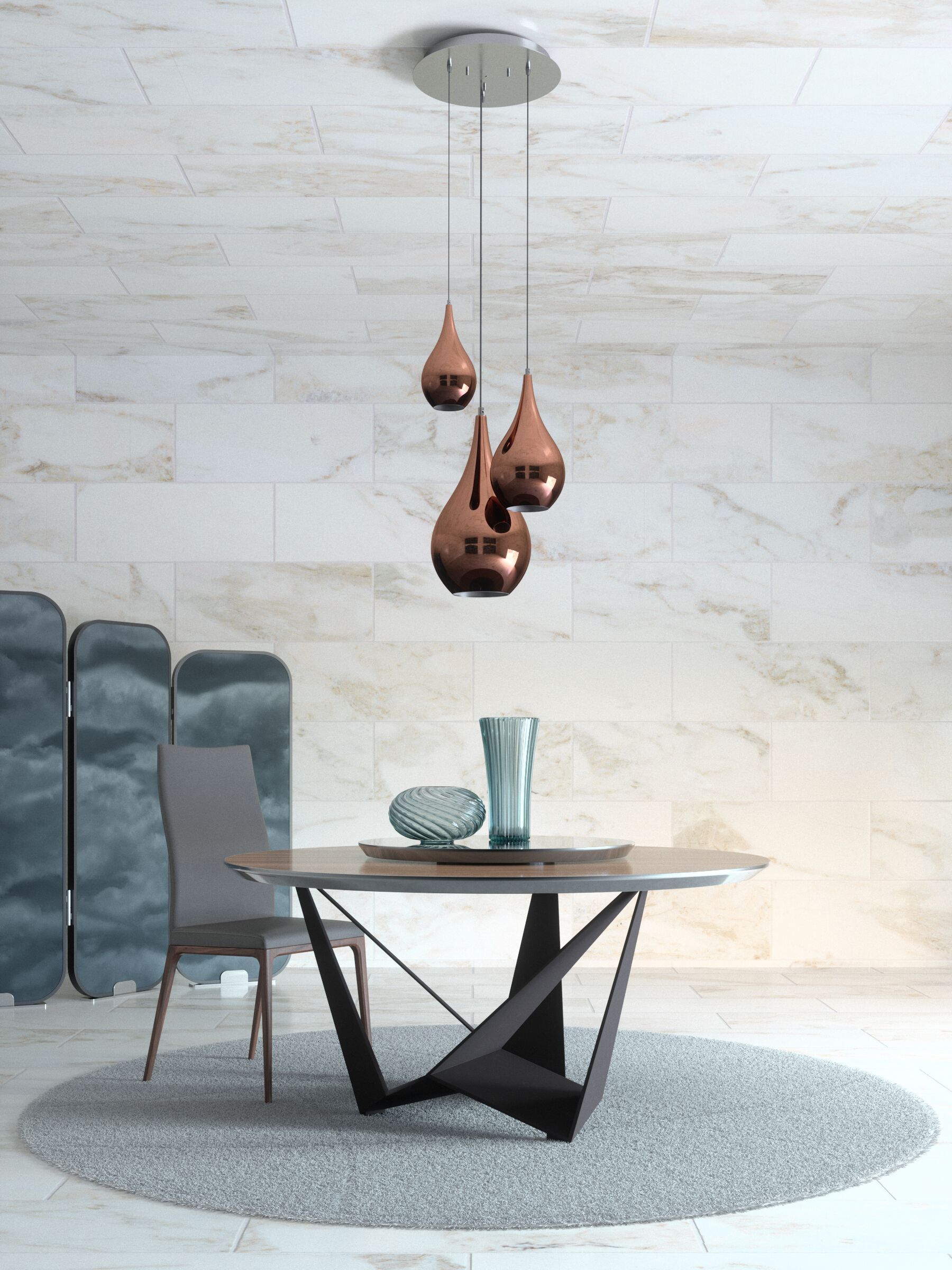 Металлический подвесной светильник из боросиликатного стекла Cangini & Tucci ARCH-00062441 - Вид №1